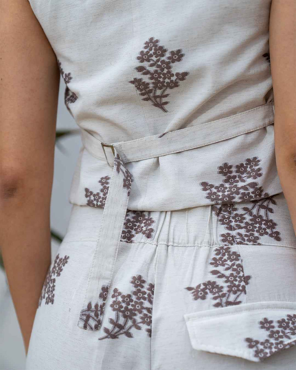 Embroidered Button Vest – ONE MORE women's vest – view 8