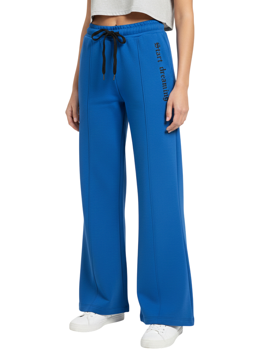 Wide-Leg Jogger Pants with Side Graphic