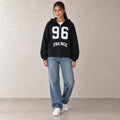 96 France Zip-Up Hoodie in Black — ONE MORE