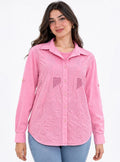 Embroidered Pocket Button-Up Shirt