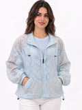 Floral Lace Zip-Up Jacket