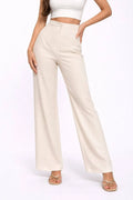 High-Waist Wide-Leg Tailored Trousers