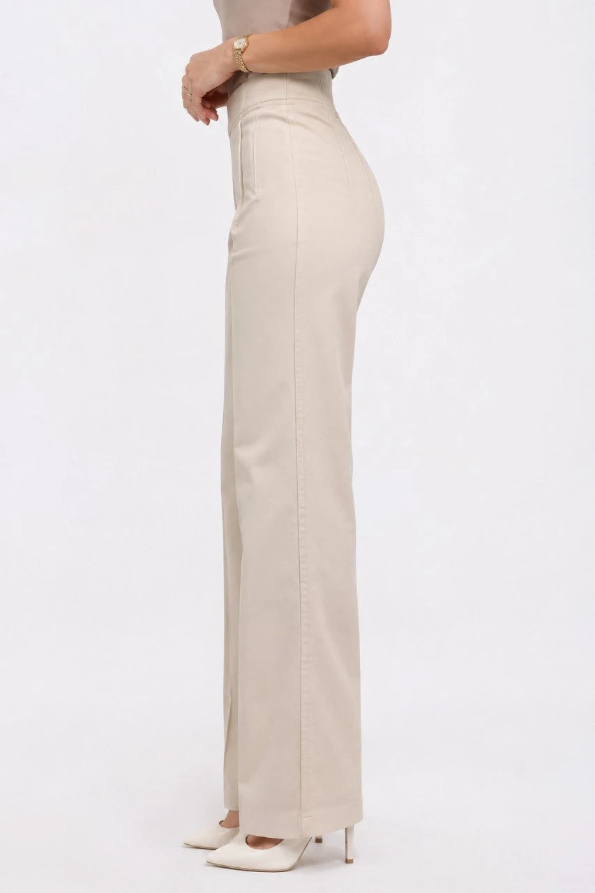 High-Waist Wide-Leg Tailored Trousers