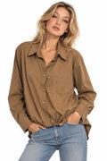 Oversized Pocket Button-Up Shirt