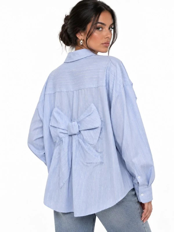 Bow-Back Oversized Shirt