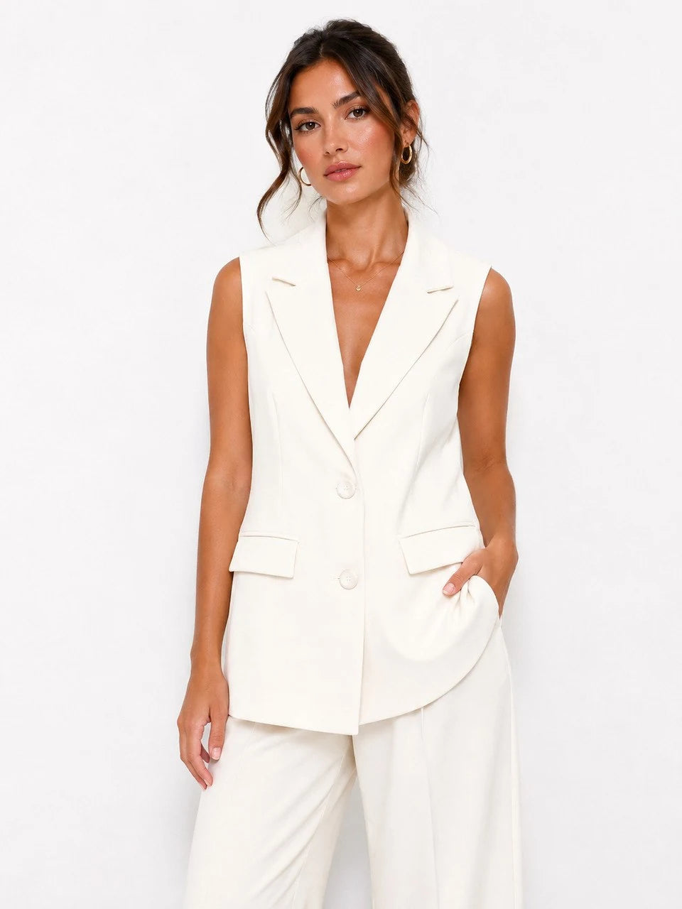Longline Sleeveless Waistcoat