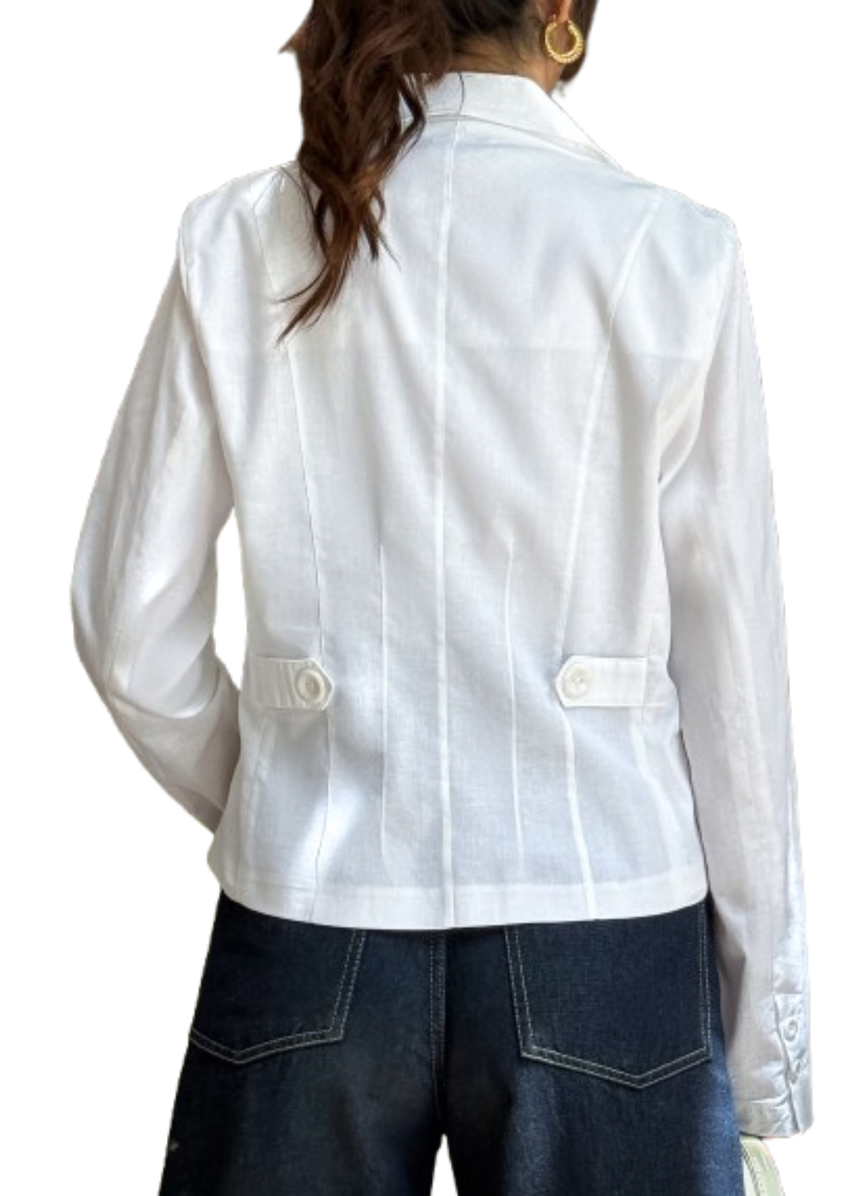 Tailored Linen Blazer – ONE MORE women's jacket – view 6