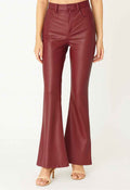 Faux Leather Flared Pants