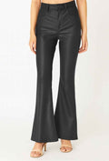 Faux Leather Flared Pants