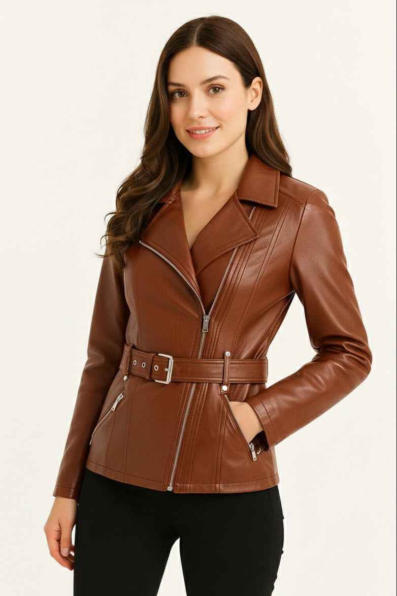 Belted Biker Jacket