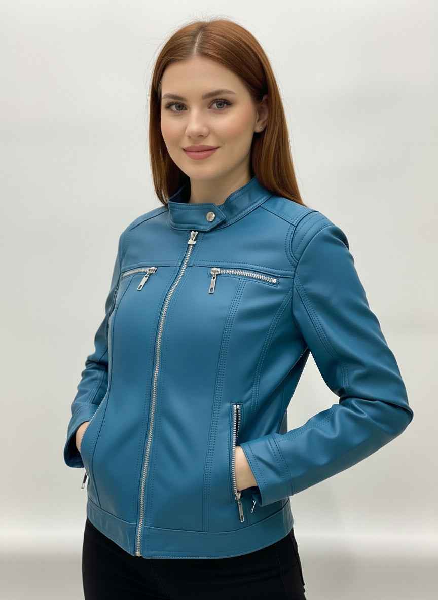 Faux Leather Biker Jacket