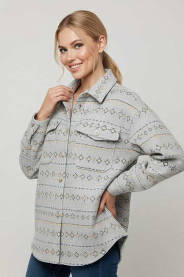 Patterned Overshirt Jacket – Soft, Cozy & Effortlessly Stylish