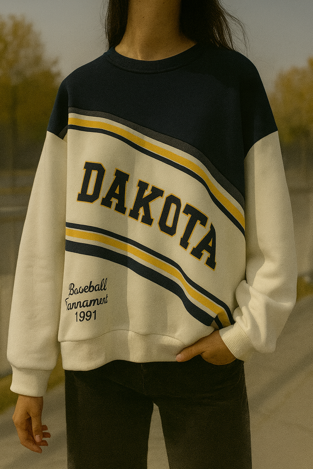 Dakota Baseball Sweatshirt – Vintage Sportswear with Modern Comfort
