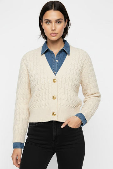 Cable Knit Button Cardigan – Soft, Chic & Timeless Knitted Elegance