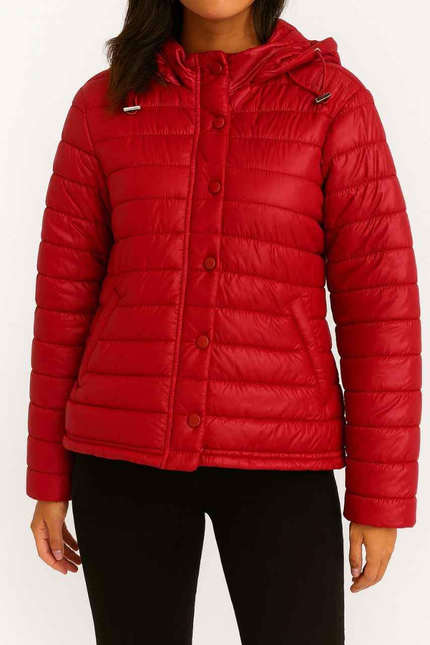 Puffer Short Winter Jacket with Hood
