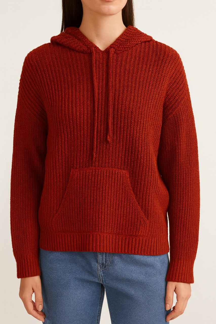 Knitted Hoodie Pullover