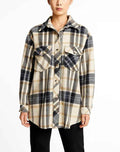Oversized Checked Flannel Shirt Jacket