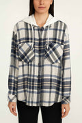 Plaid Flannel Shirt with Hoodie
