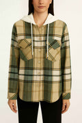Plaid Flannel Shirt with Hoodie