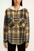 Plaid Flannel Shirt with Hoodie