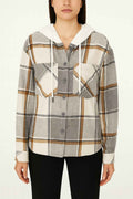 Plaid Flannel Shirt with Hoodie